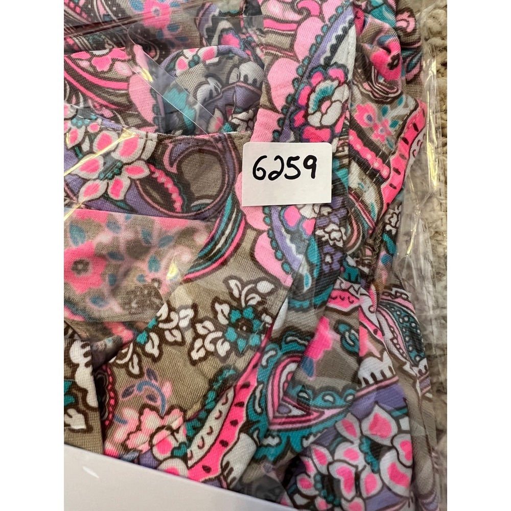 Dear Scarlett Paisley Print Tunic Top XL Pink Teal Short Sleeve LIZSS-C0045P - Picture 8 of 8